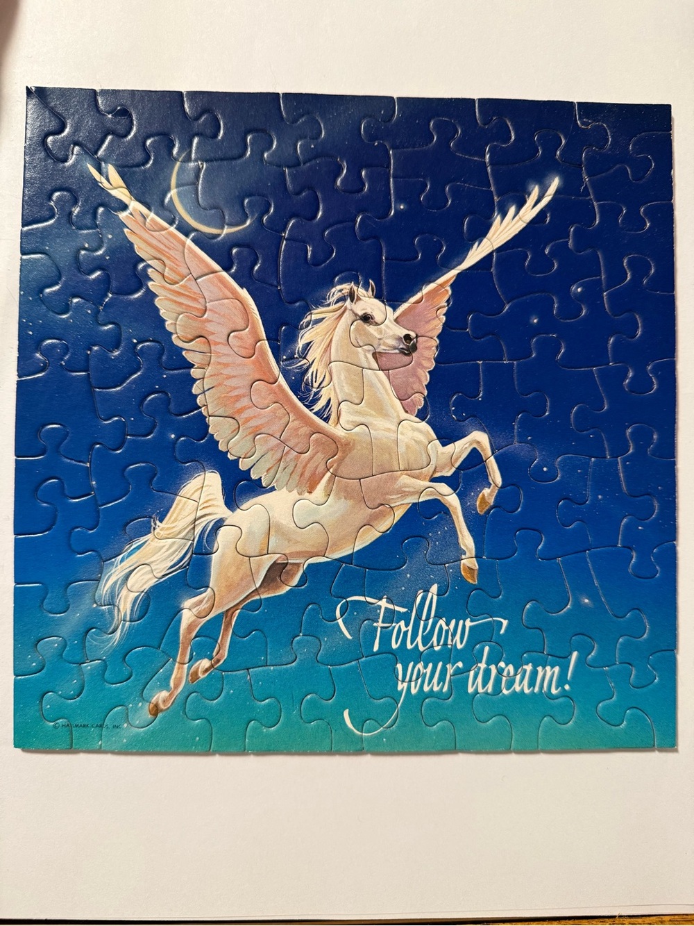 Vtg Springbok Vintage 70+  Mini Puzzle Follow Your Dreams Unicorn